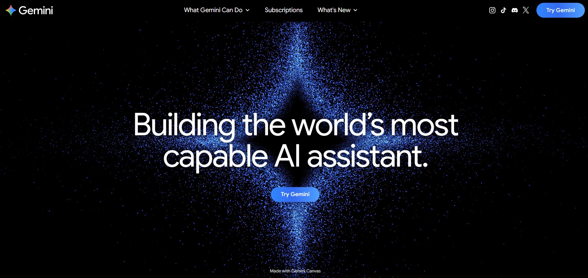 Screenshot der Weboberfläche von Google Gemini